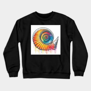 Psychedelic looking abstract illustration of Escher stairs Crewneck Sweatshirt